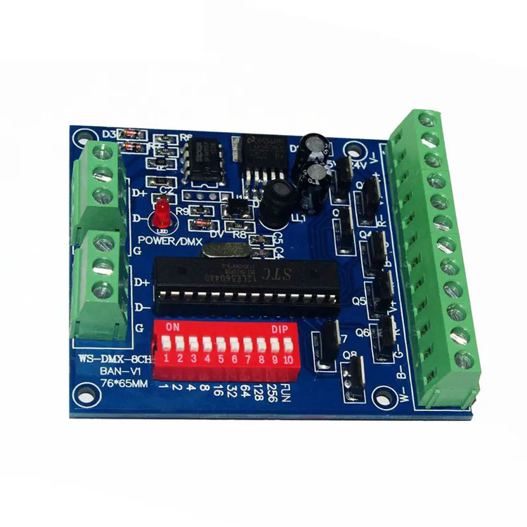 RGBW signal output dimmer 4ch 8ch 12ch dmx512 controller decoder board