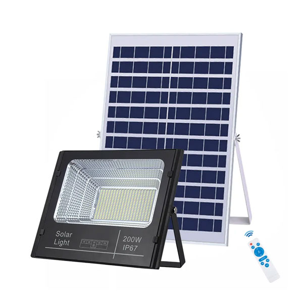 Remote Control SMD ABS Waterproof IP67 60w 100w 200w 300w Courtyard Stadium Outdoor LED Solar Floodlight